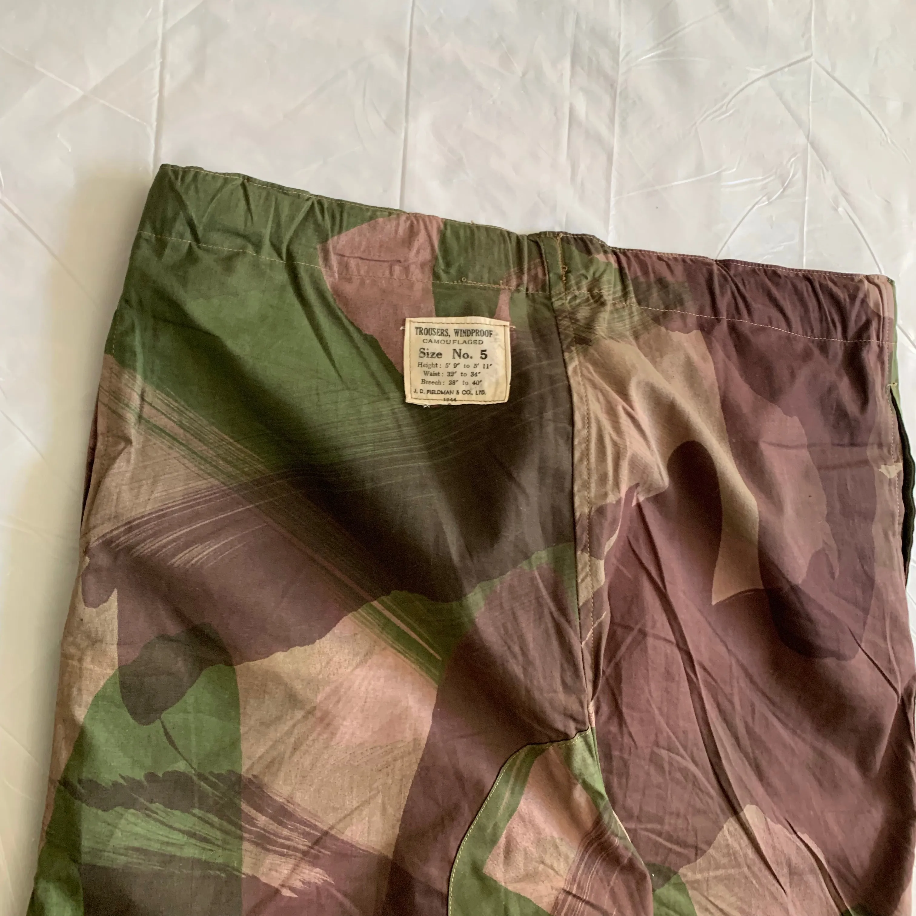 1940s Vintage WW2 British SAS Brush Camo Pants - Size XXL