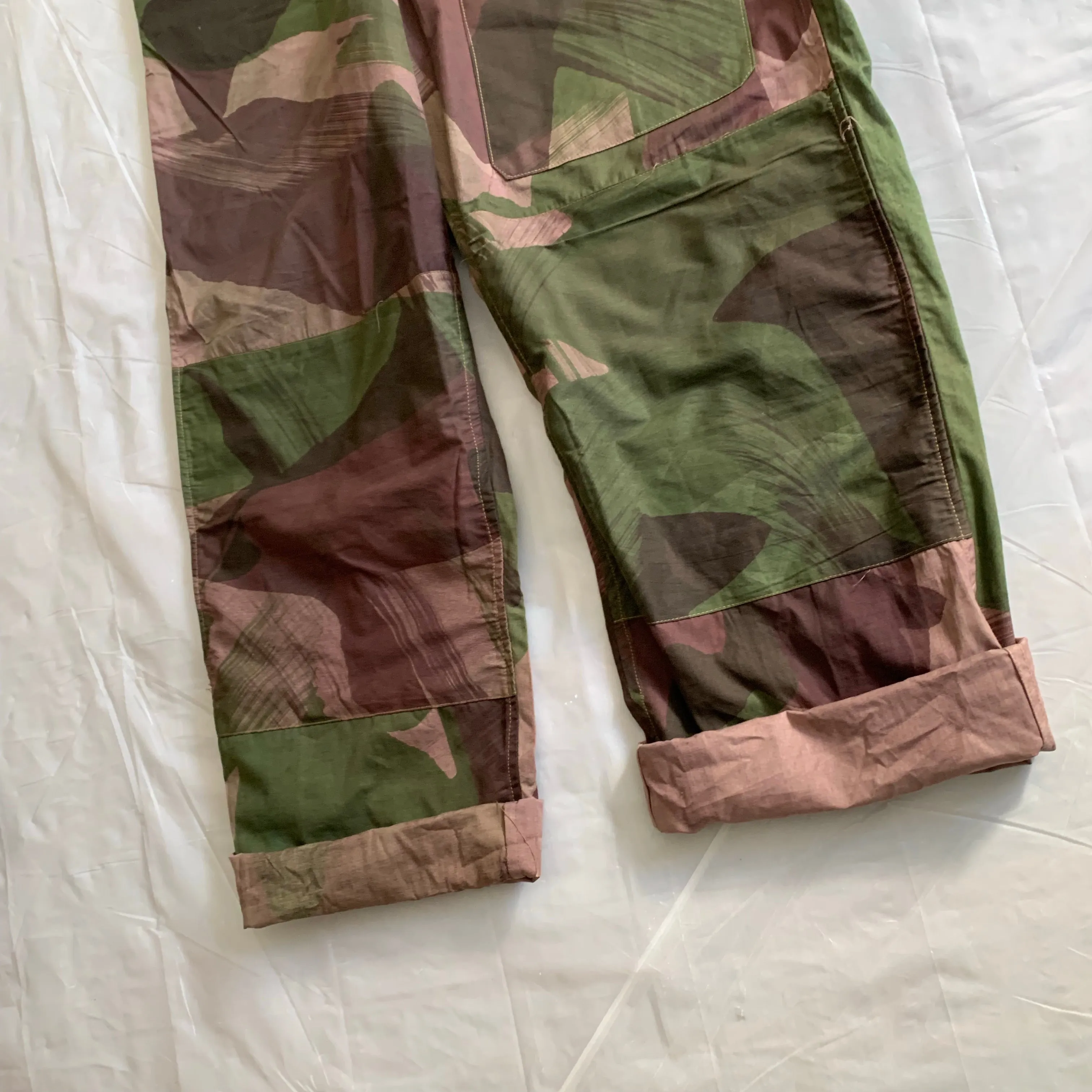 1940s Vintage WW2 British SAS Brush Camo Pants - Size XXL