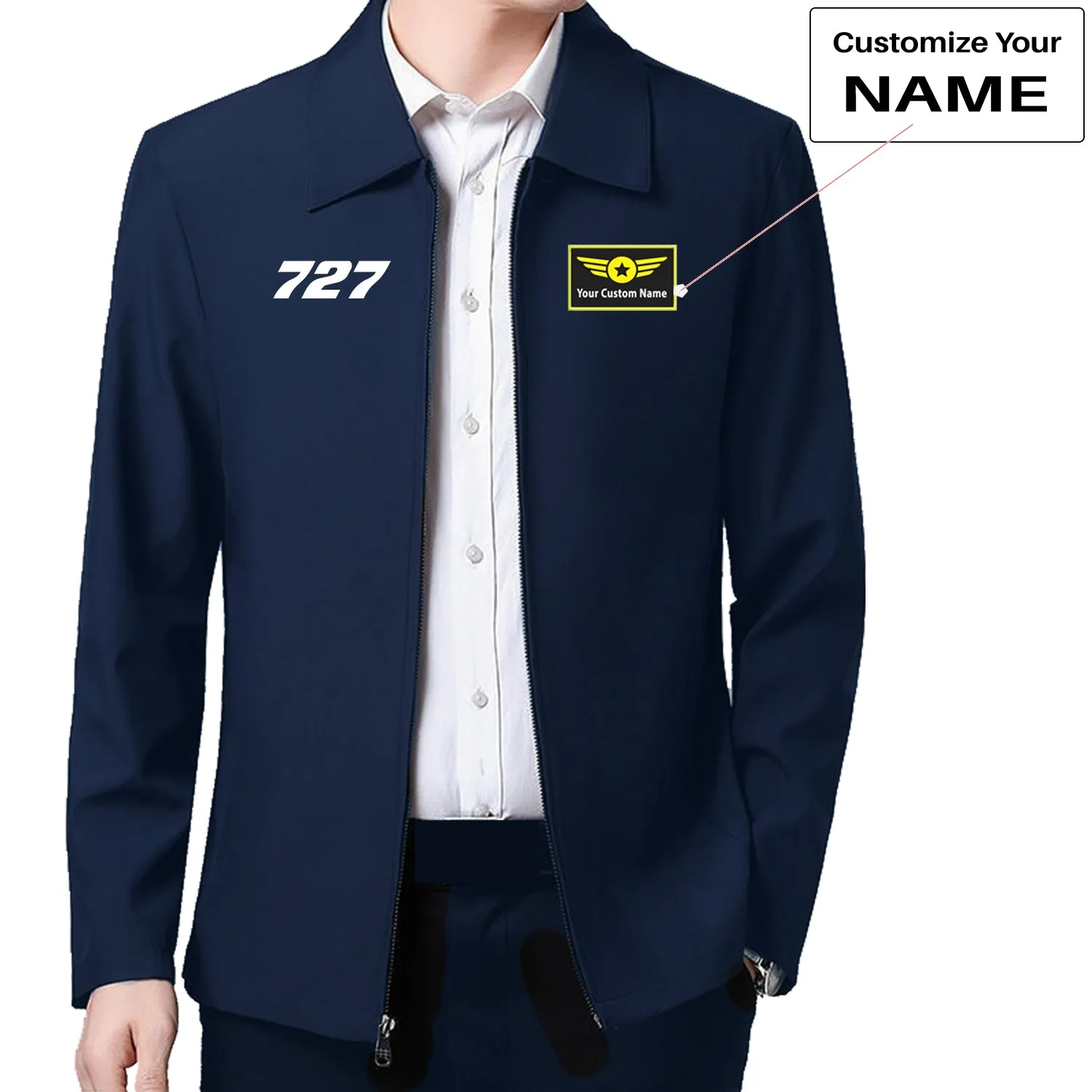727 Flat Text Designed Stylish Coats