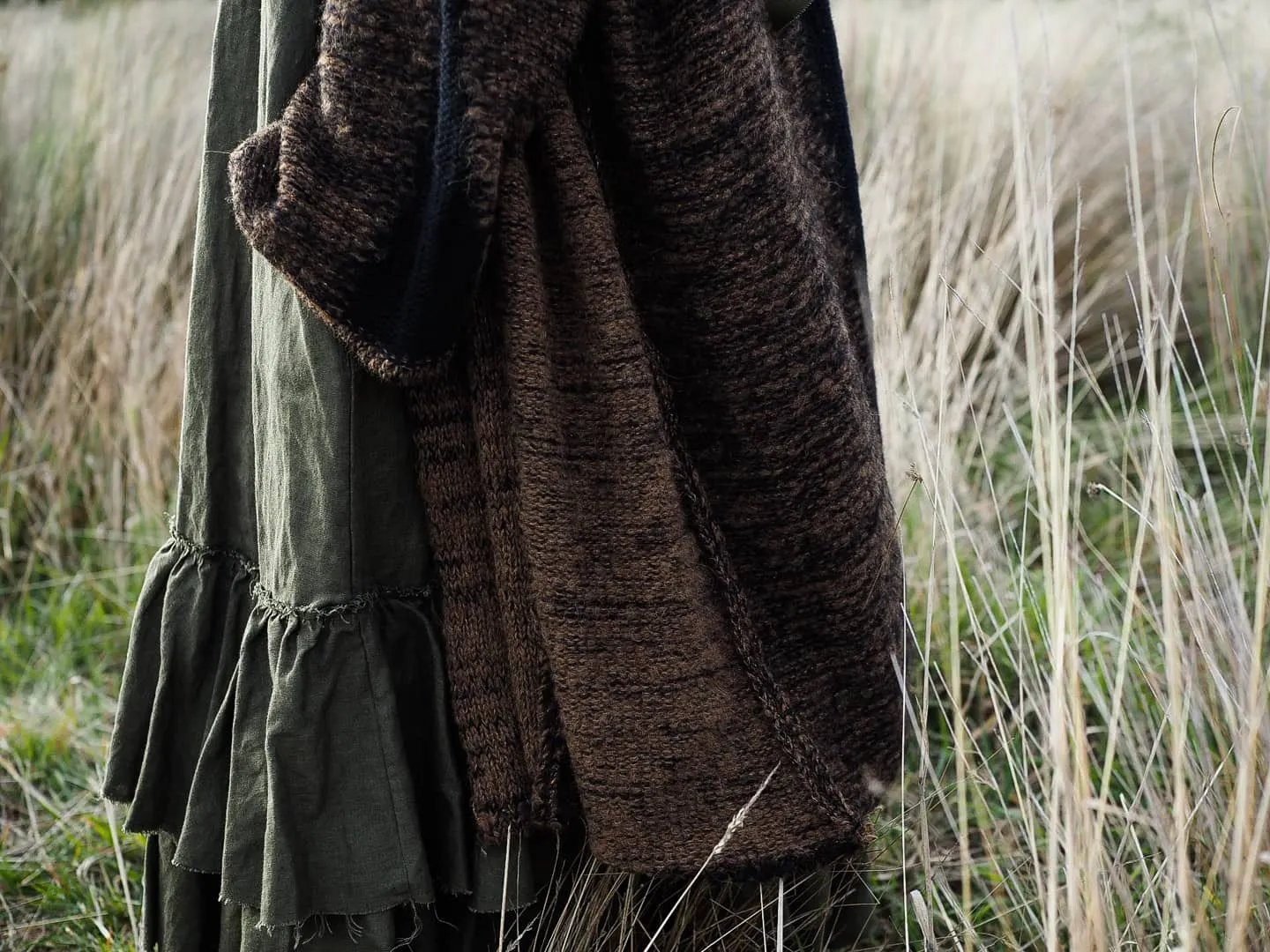 Amano alpaca kimono style cardigan with mesh detail - oat