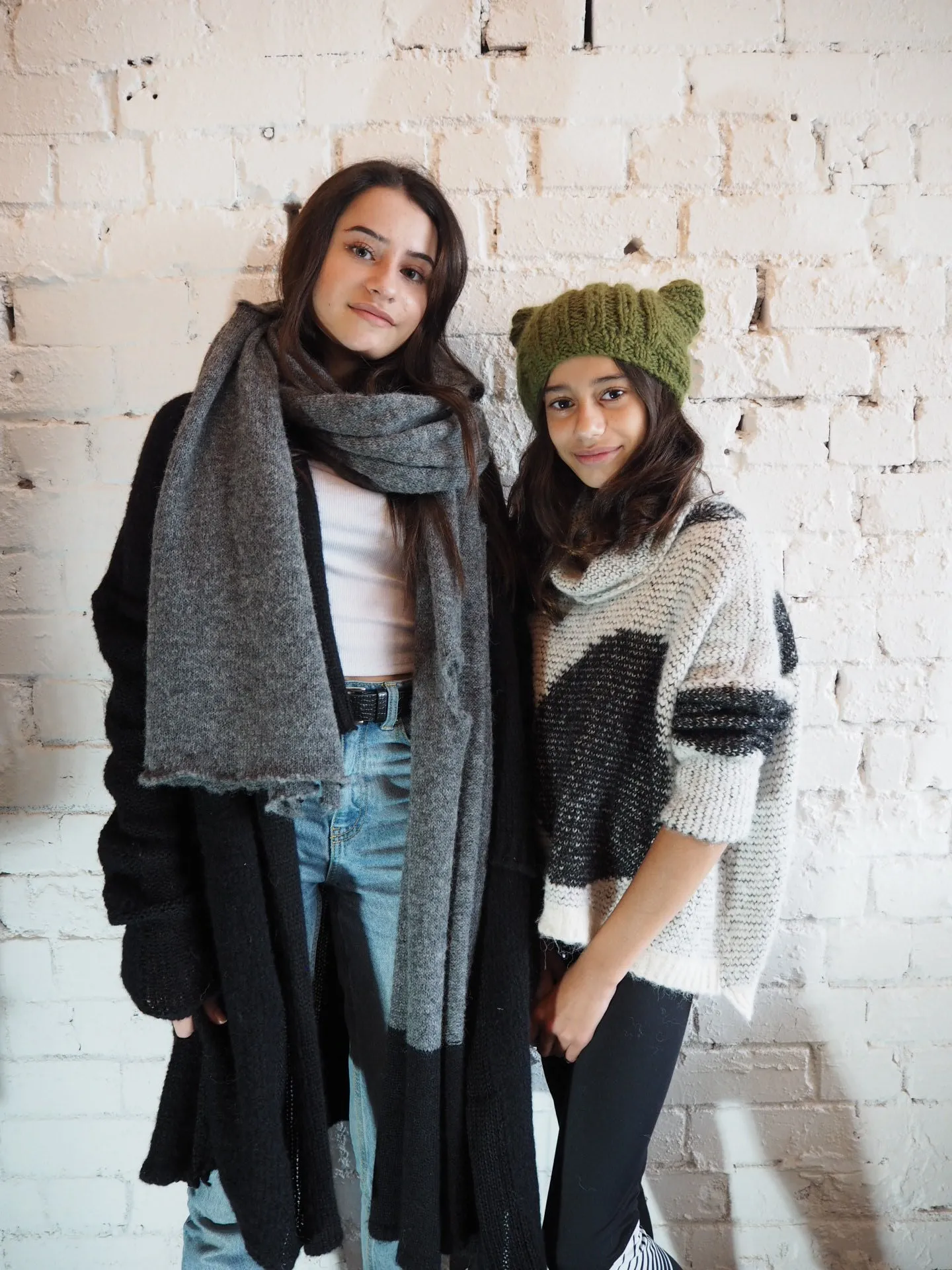 Amano alpaca kimono style cardigan with mesh detail - oat