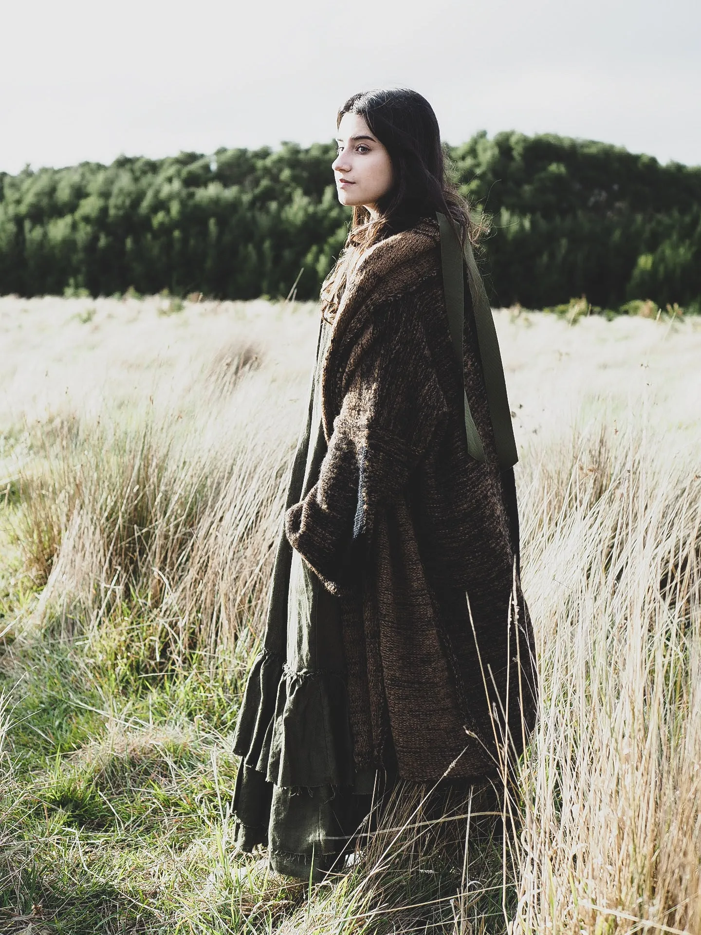Amano alpaca kimono style cardigan with mesh detail - oat