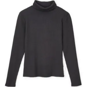 ASHLEY L/S TURTLENECK - BLACK/WHITE