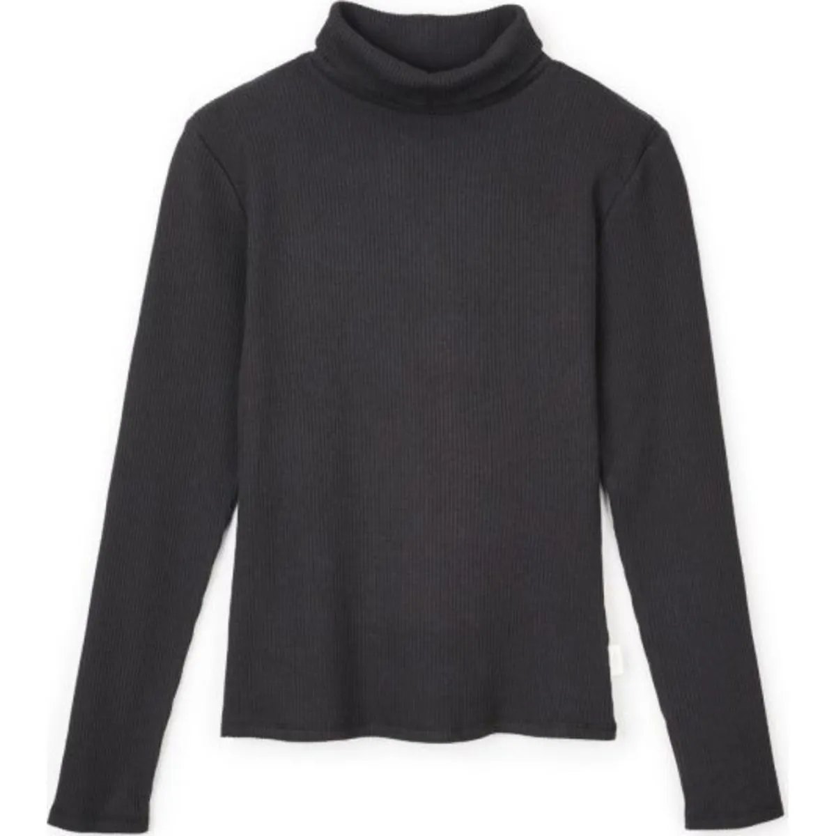 ASHLEY L/S TURTLENECK - BLACK/WHITE