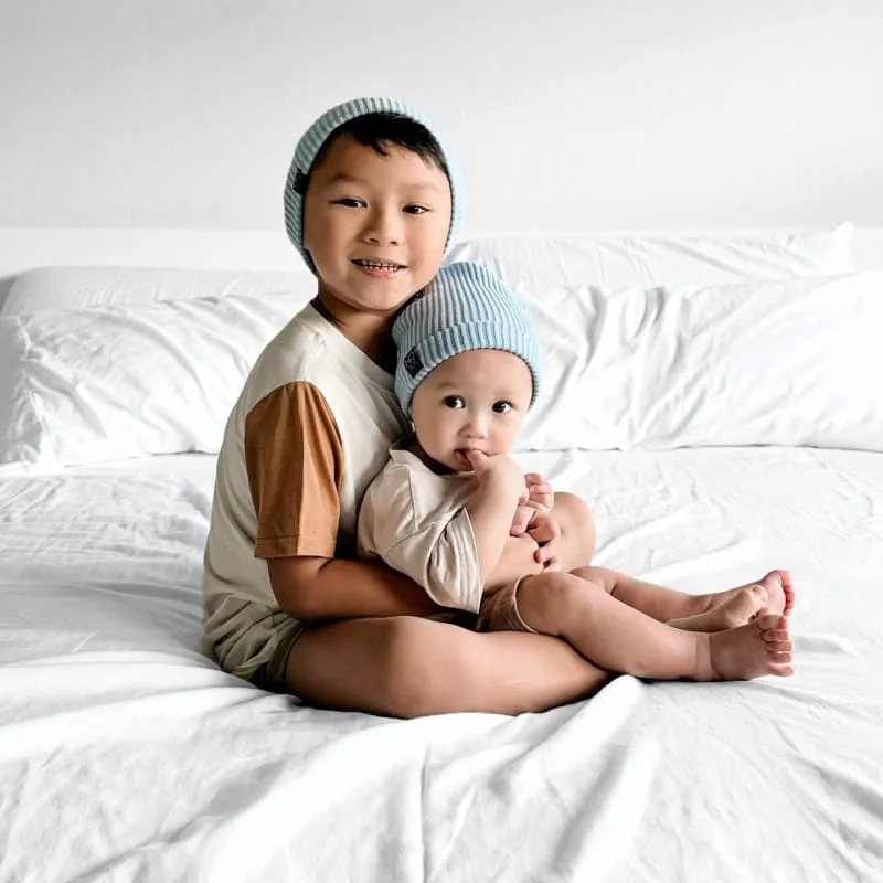 Baby Blue | Cozy Ribbed Knit Beanie - Newborn