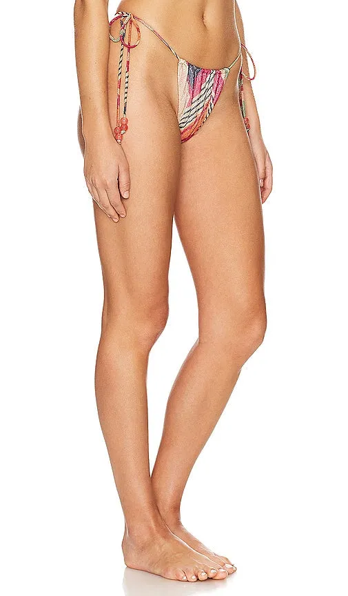 DEVON WINDSOR Whit Bikini Bottom in Burgundy
