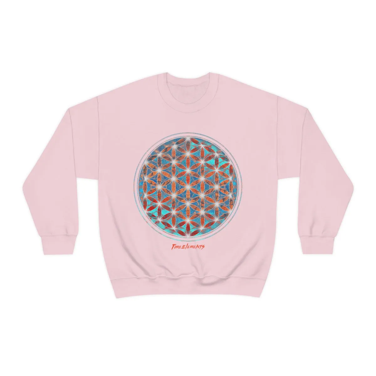 Flower of Life Aqua Orange | Sacred Geometry Sweatshirt