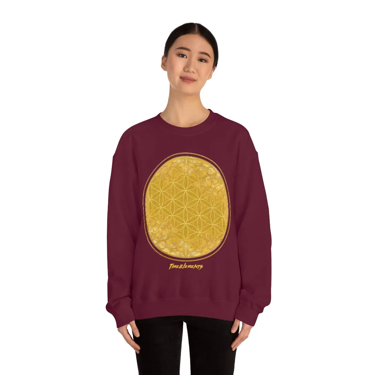 Flower Of Life Bright Gold | Sacred Geometry Sweatshirt