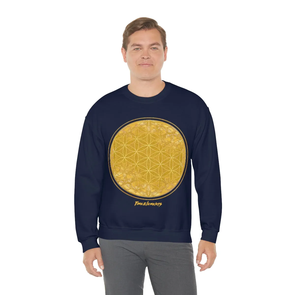 Flower Of Life Bright Gold | Sacred Geometry Sweatshirt