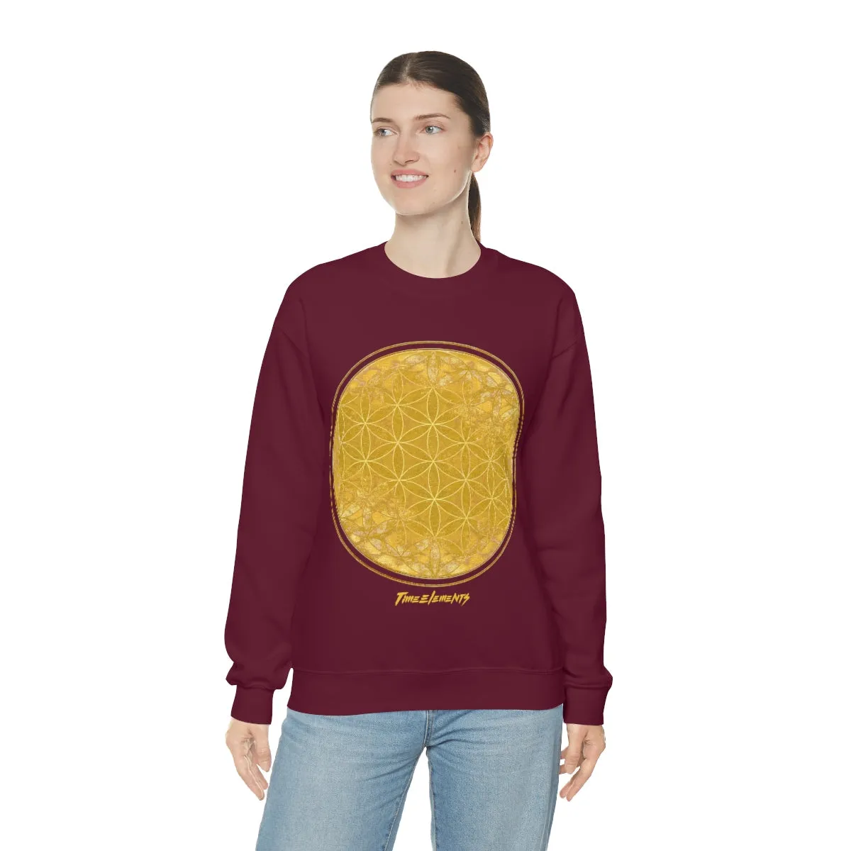 Flower Of Life Bright Gold | Sacred Geometry Sweatshirt