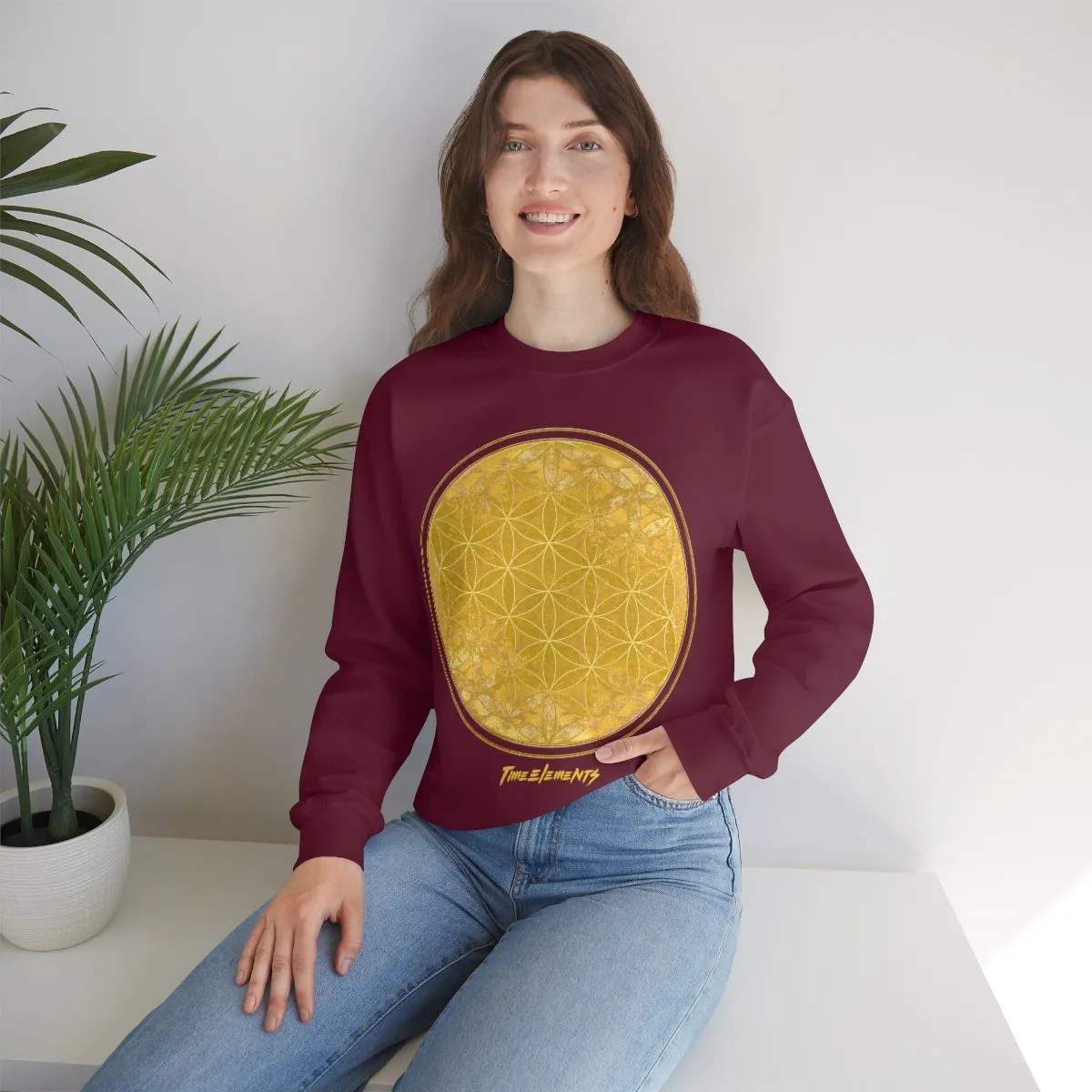 Flower Of Life Bright Gold | Sacred Geometry Sweatshirt