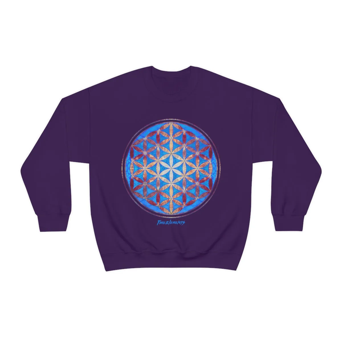 Flower of Life Magenta Blue | Sacred Geometry Sweatshirt