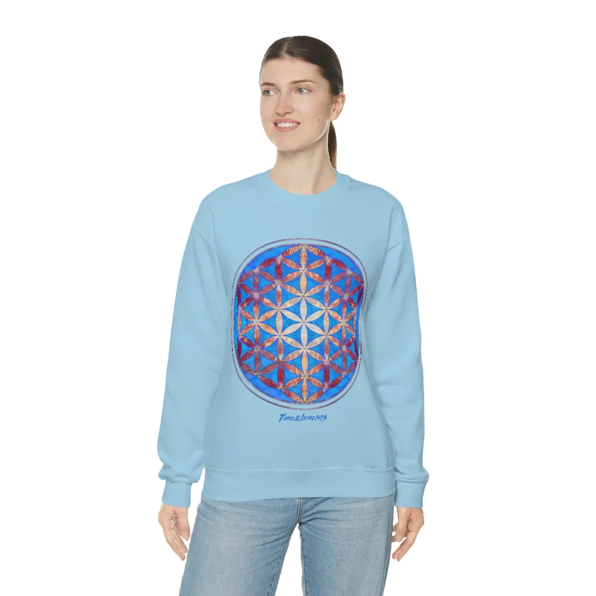 Flower of Life Magenta Blue | Sacred Geometry Sweatshirt