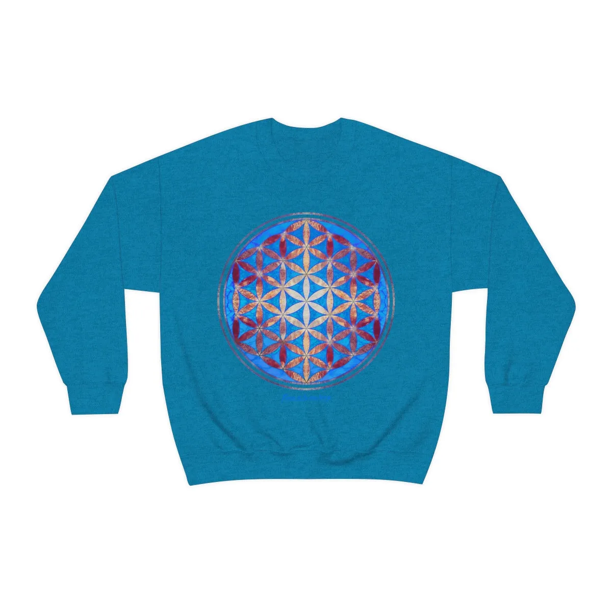 Flower of Life Magenta Blue | Sacred Geometry Sweatshirt