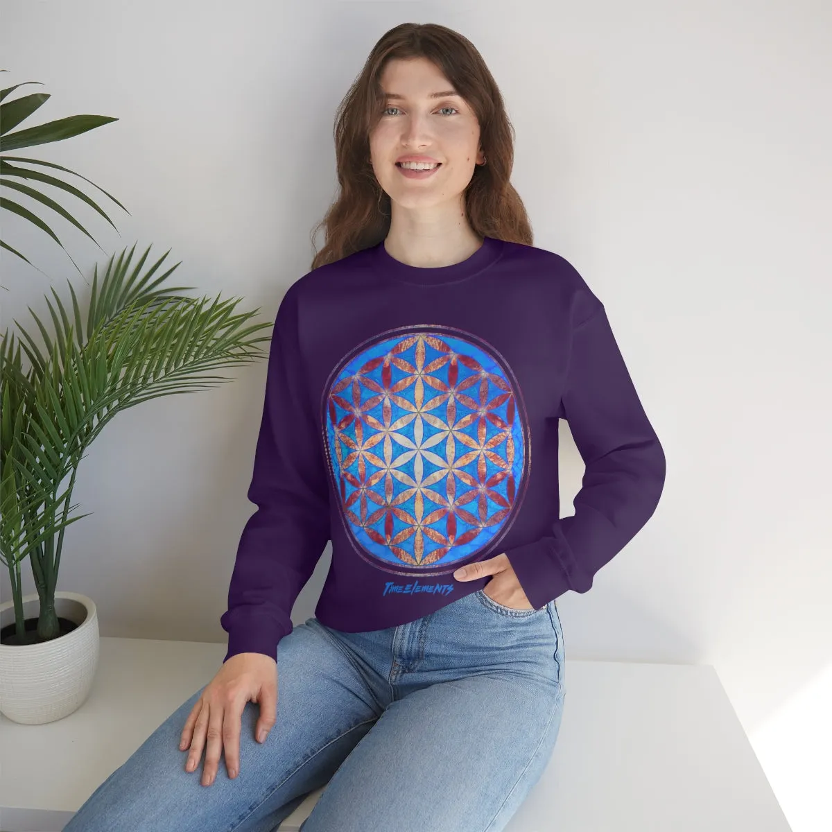 Flower of Life Magenta Blue | Sacred Geometry Sweatshirt