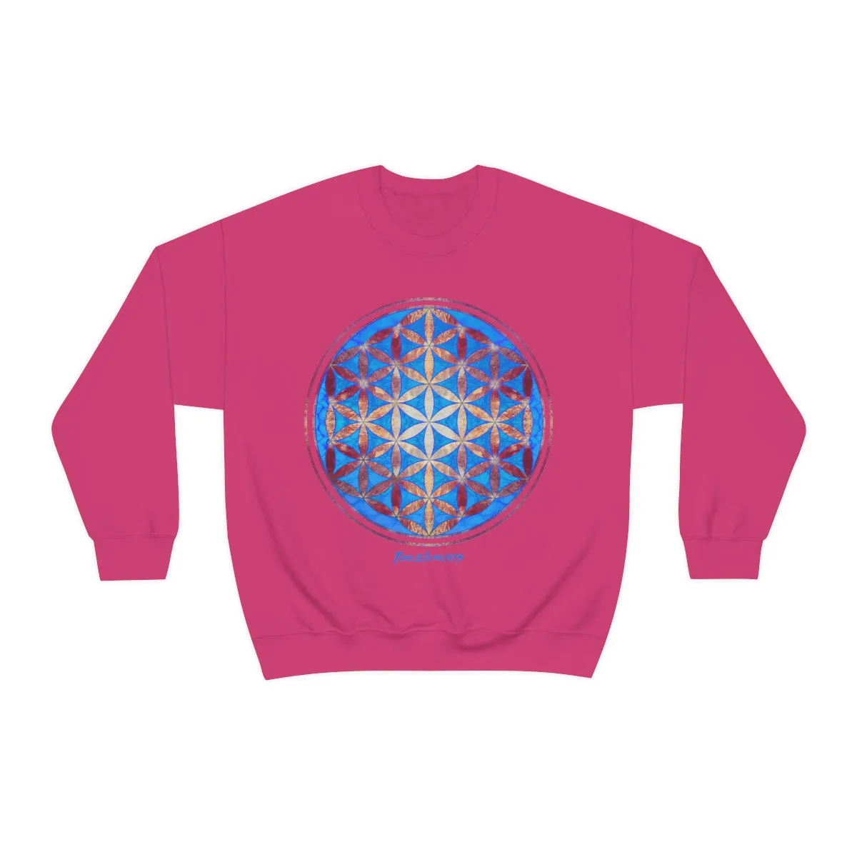 Flower of Life Magenta Blue | Sacred Geometry Sweatshirt