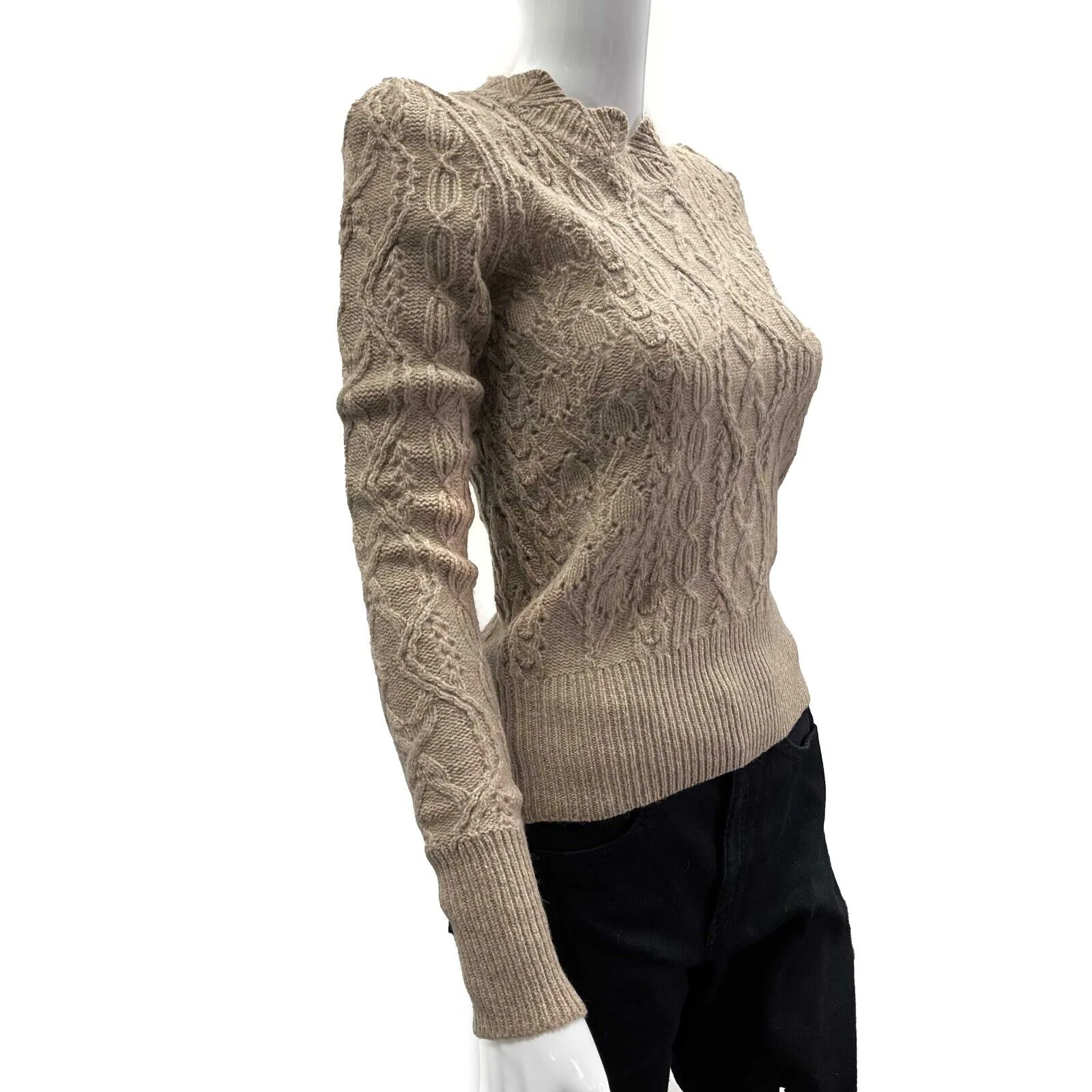 Isabel Marant NEW Emi Knitwear Wool Sweater Beige 34 US 2