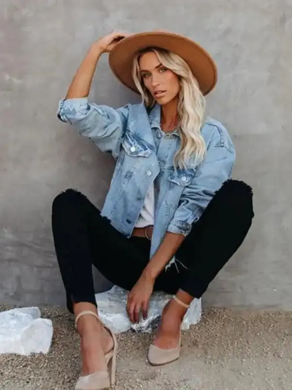 Women’s Cropped Denim Jacket