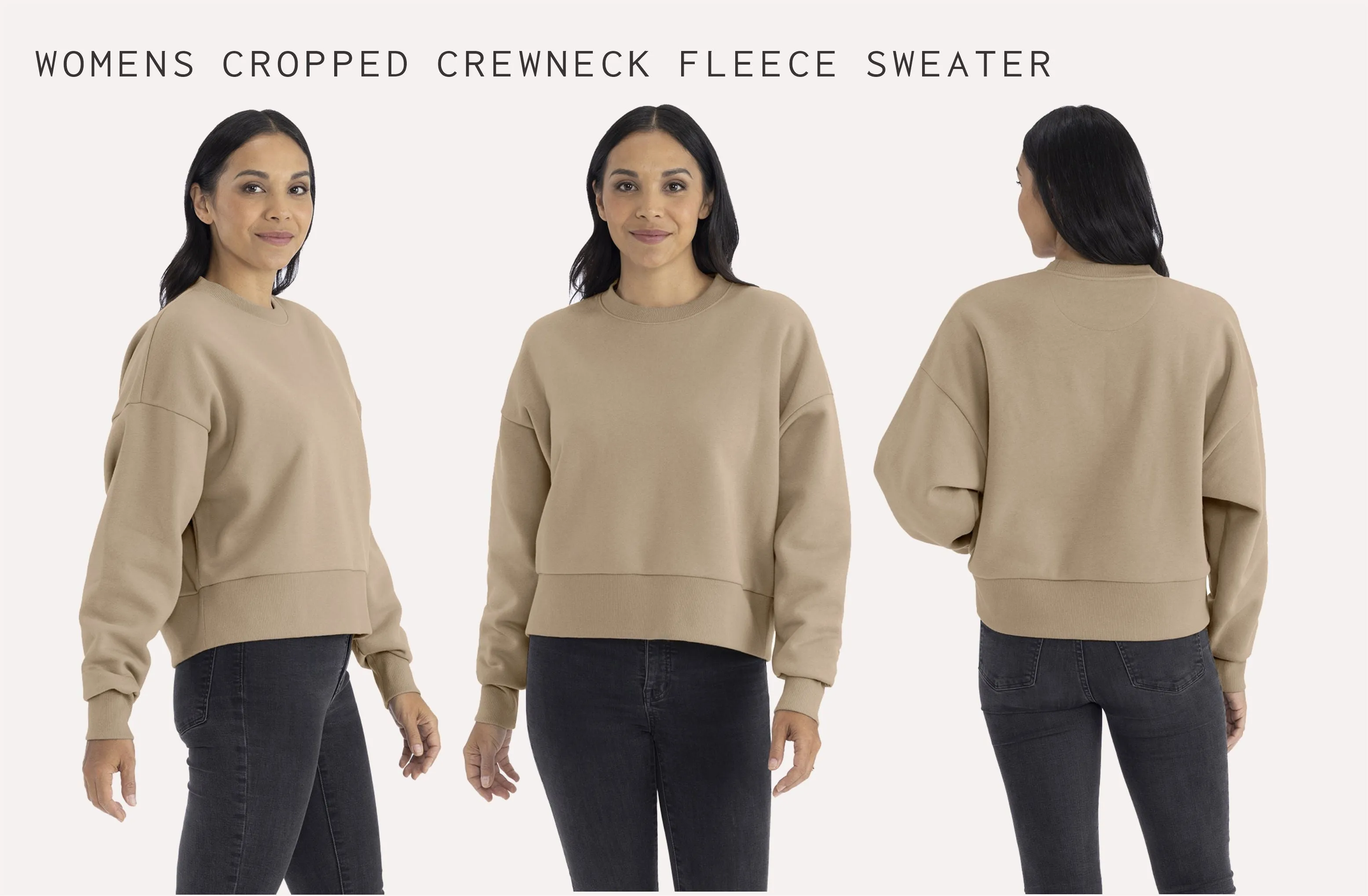 Women's Feeling Pine Today Cropped Fleece Crewneck Sweater